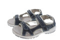 Trekkingsandaler dame denimfarvet læder str. 41